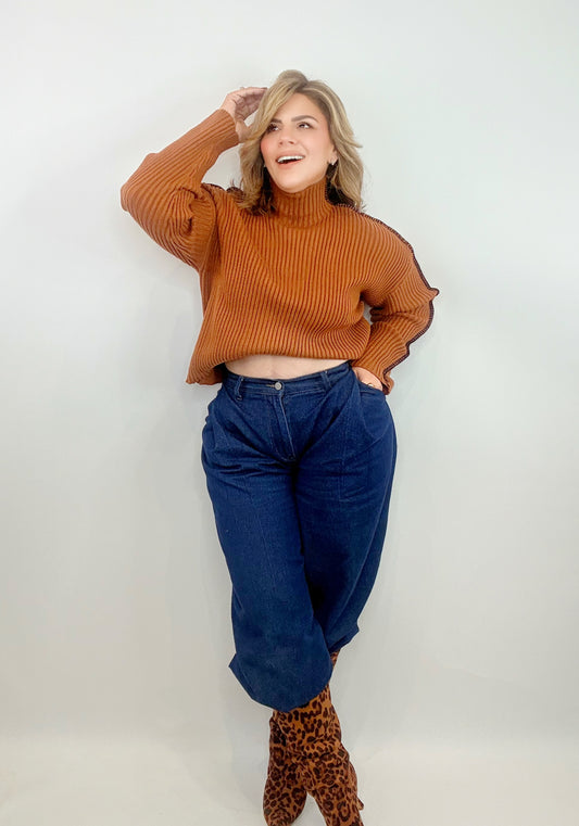 The Solène Mock Neck Knit