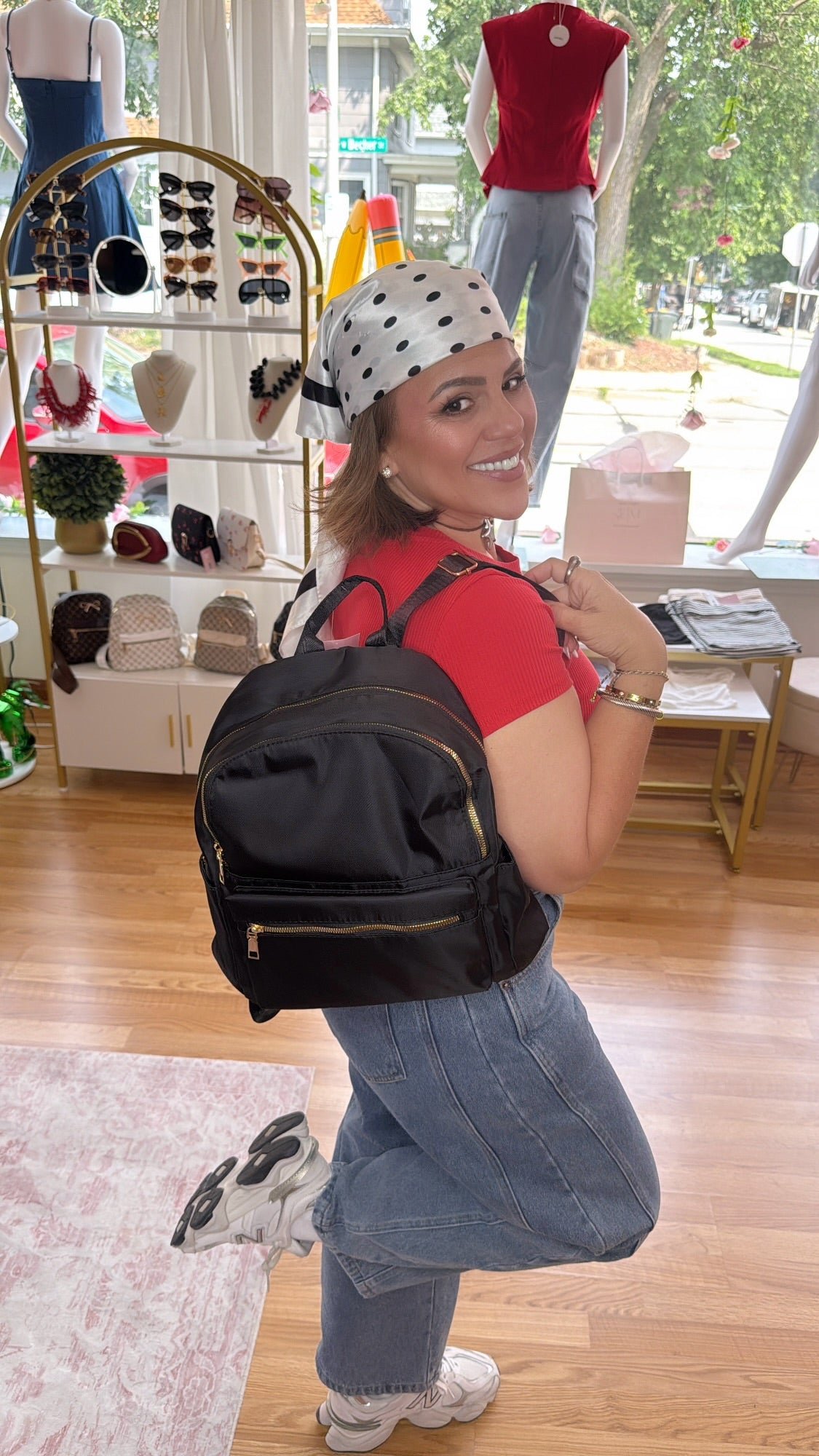 Water-Resistant Everyday Black Backpack