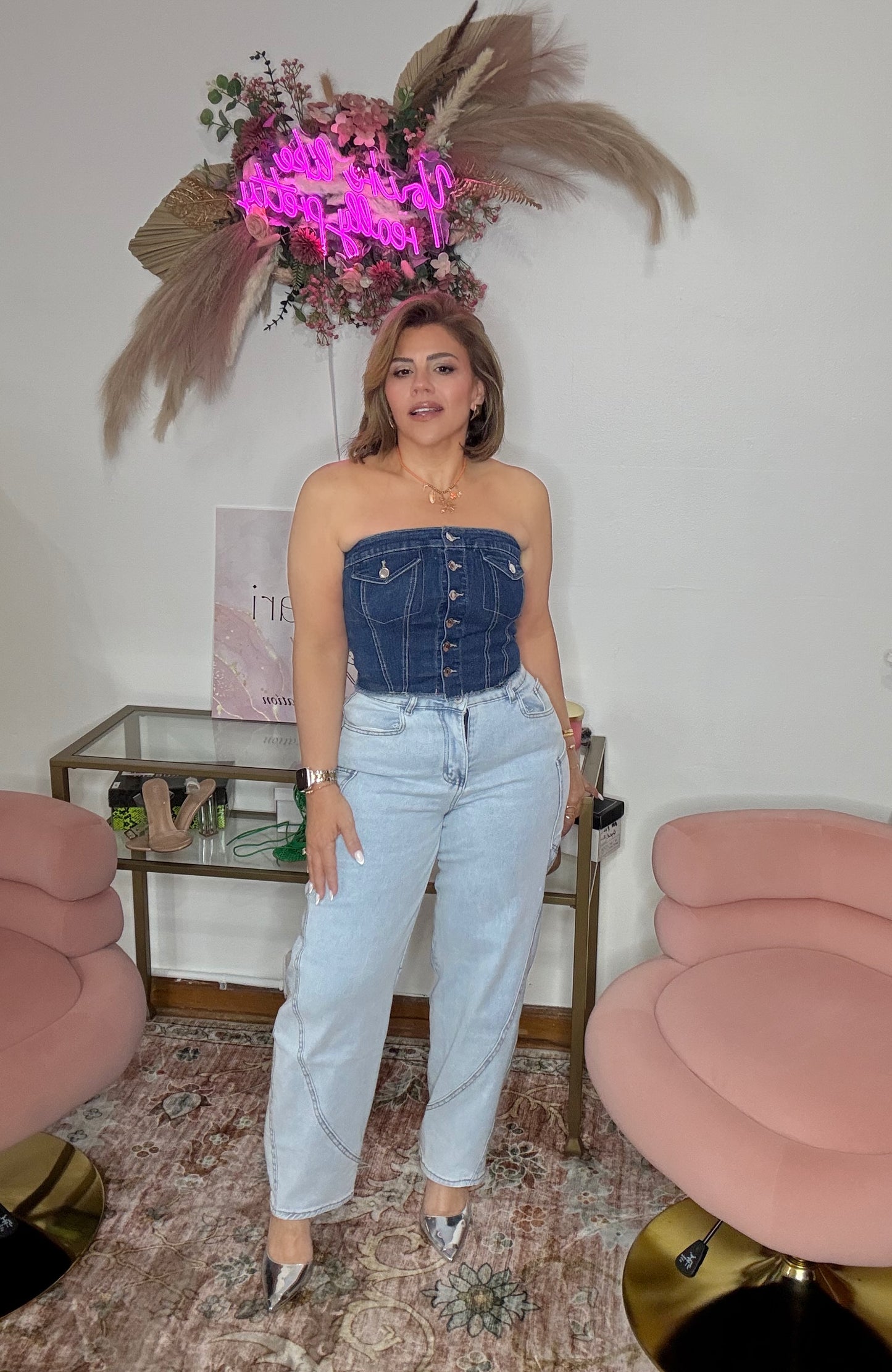 Light Wash High-Rise Barrel Jeans