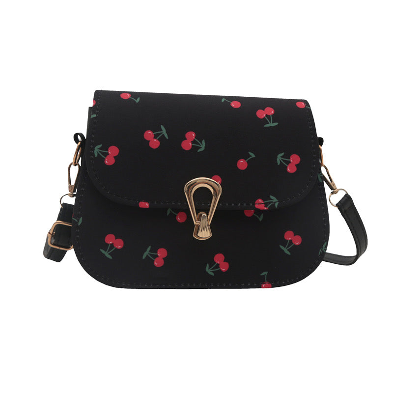 Cherry Print Western-Style Handbag