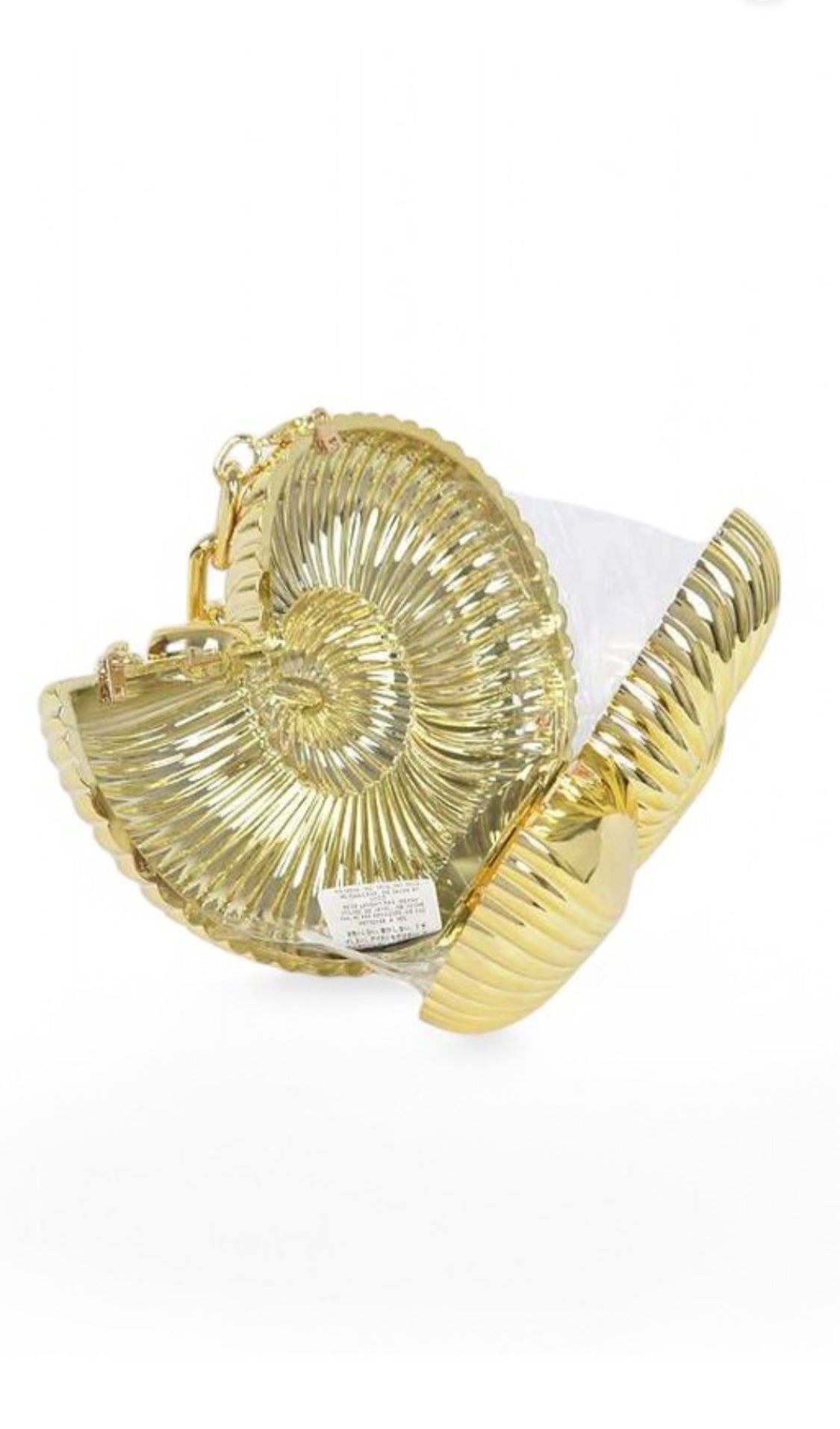 Golden Seashell Clutch