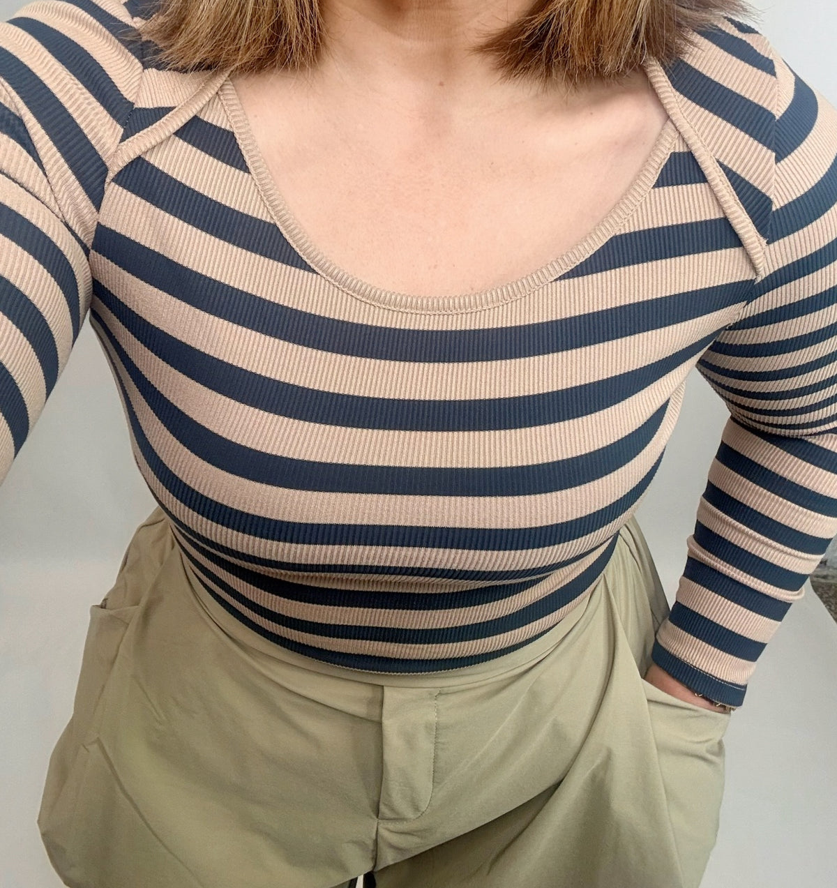 Lennon Brown Striped Top
