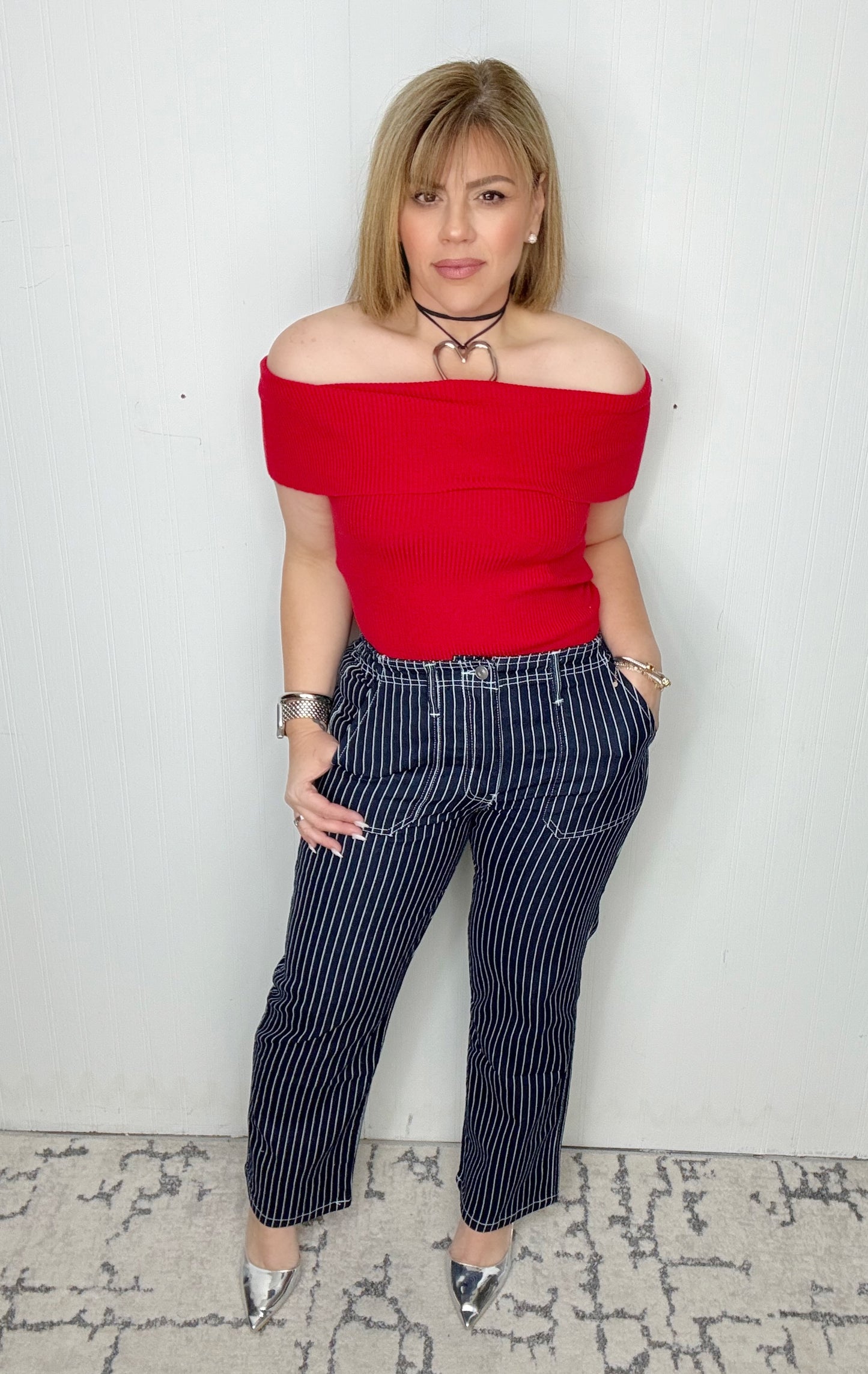 Riley top In Red