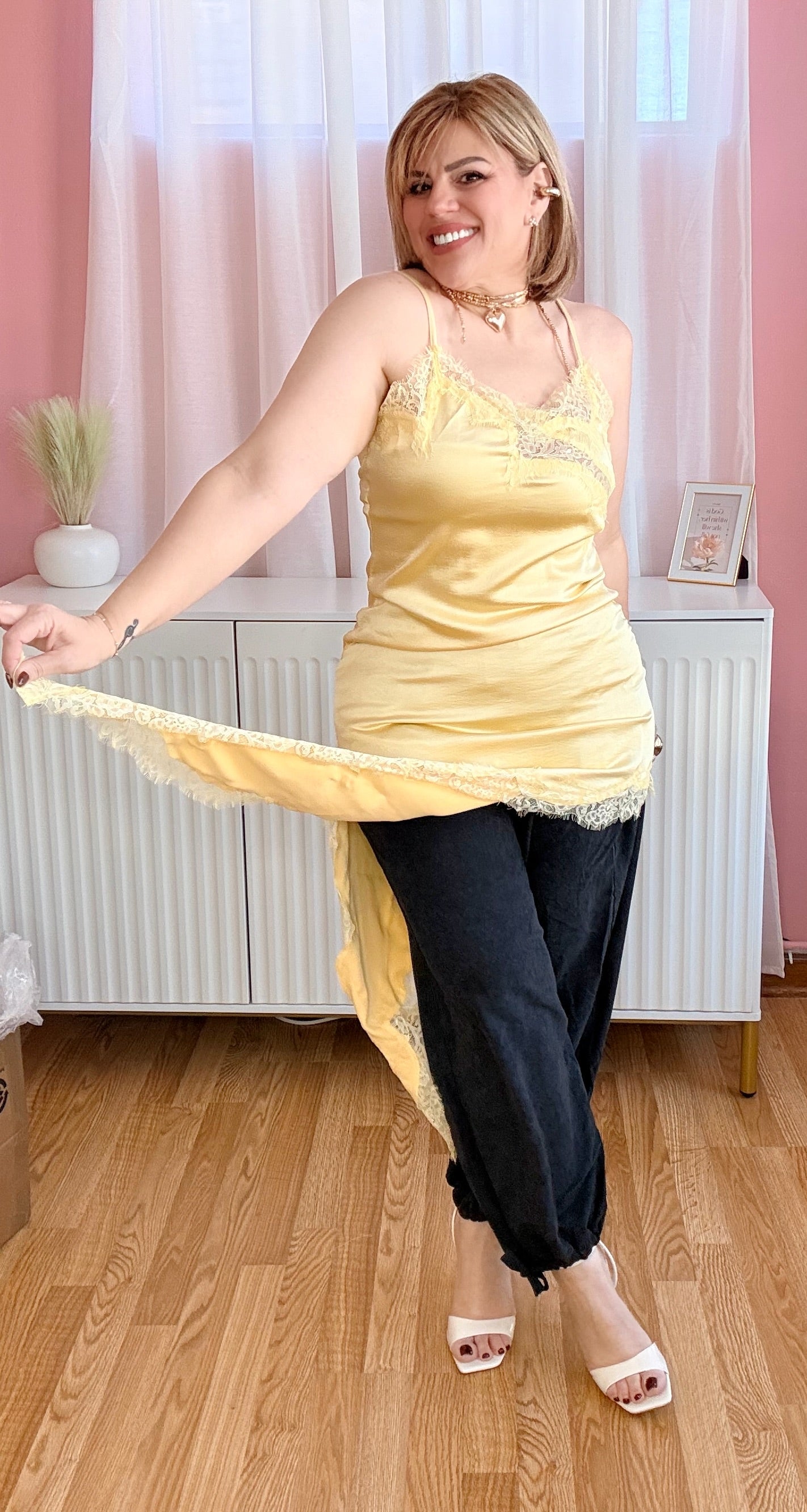 Aurelia Lace Satin Dress