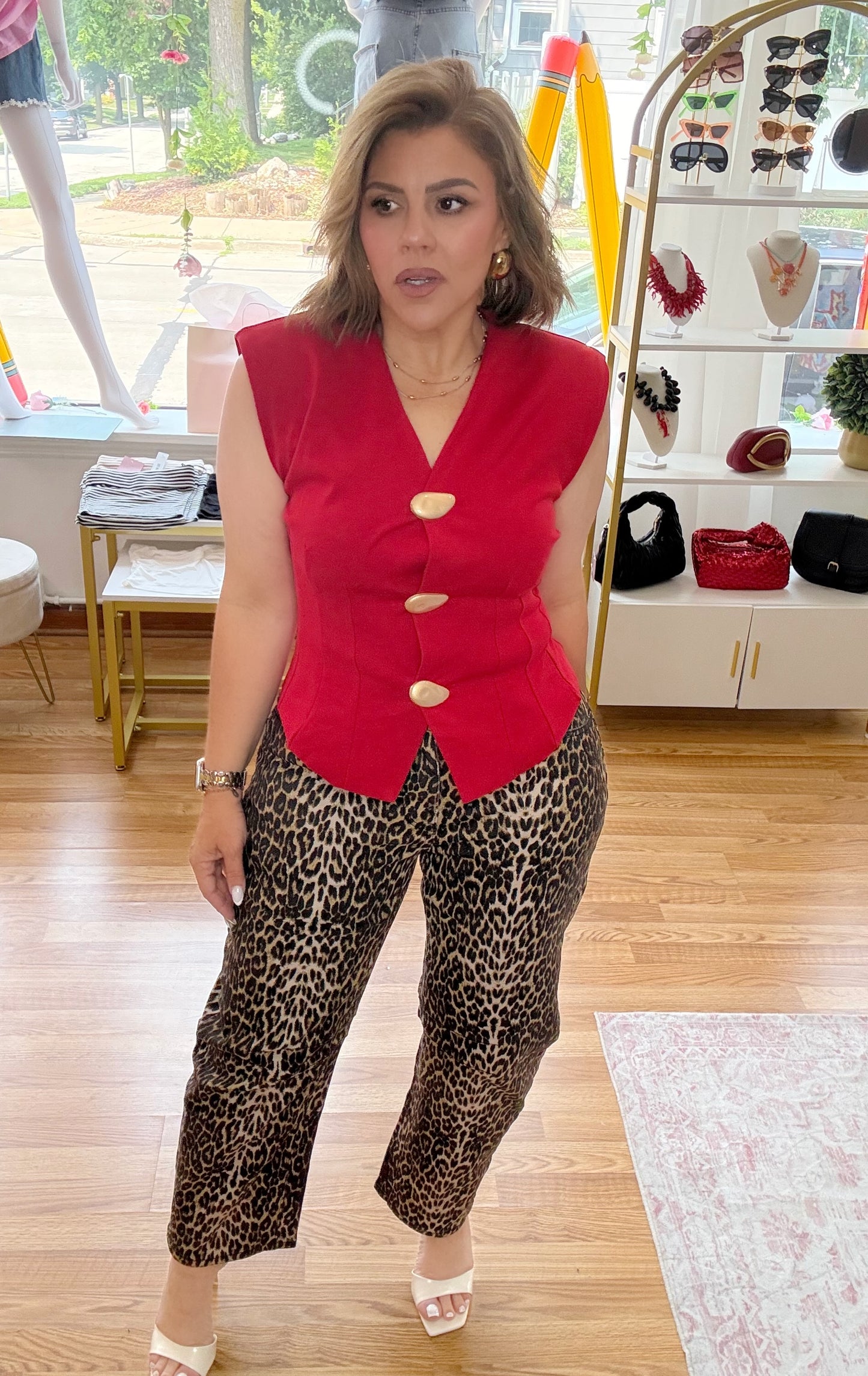 Valentina Red Vest
