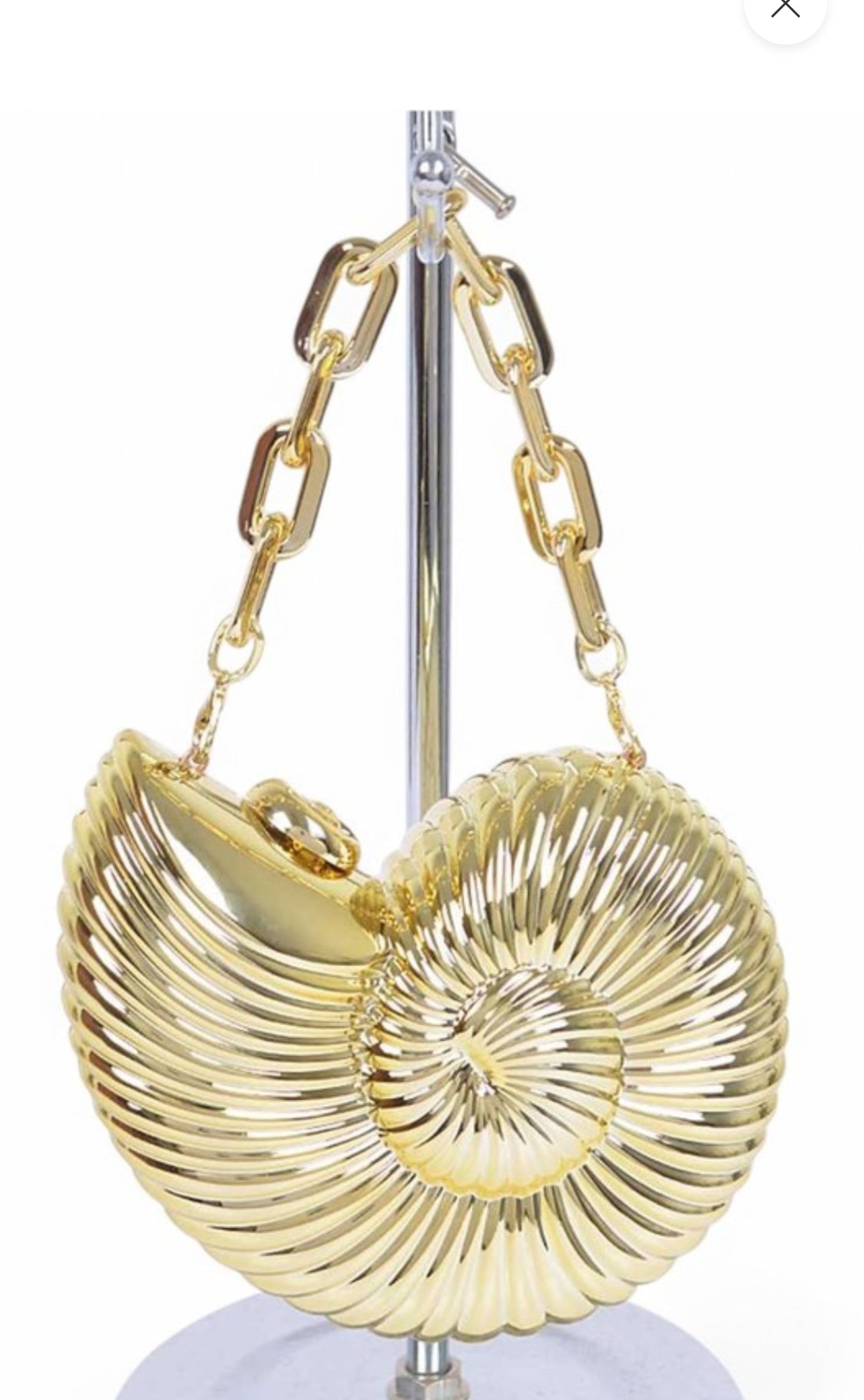 Golden Seashell Clutch