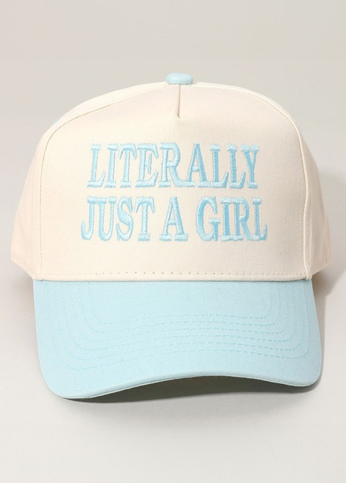 *LAST ONE GREEN* LITERALLY JUST A GIRL Embroidered Baseball Cap