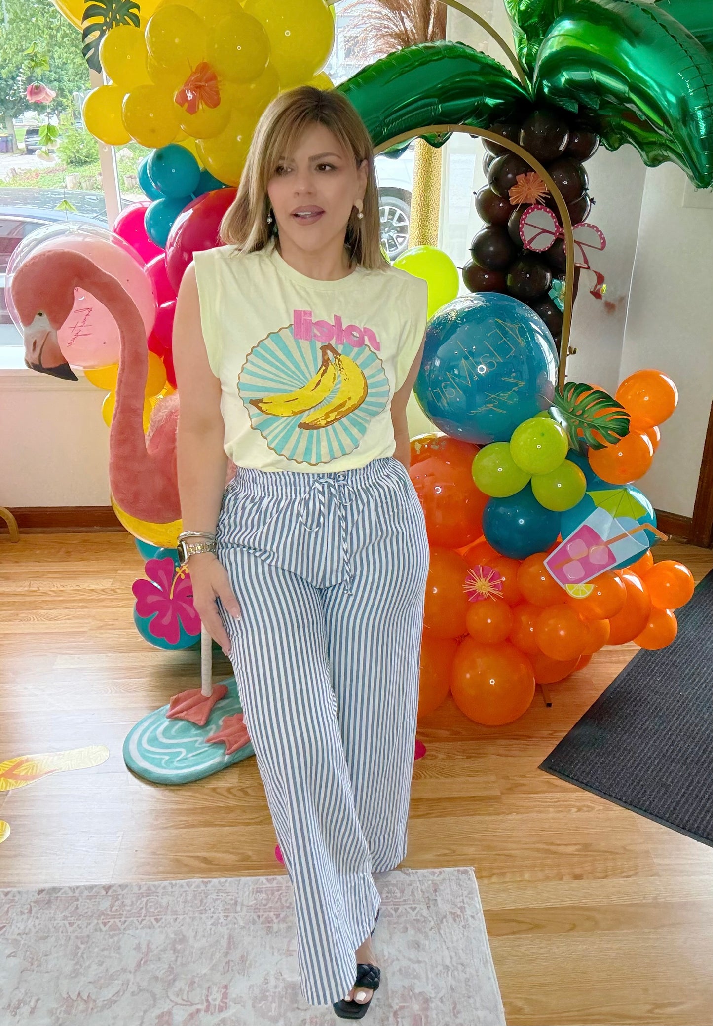 Striped Wide-Leg Pants – Black & White Edition