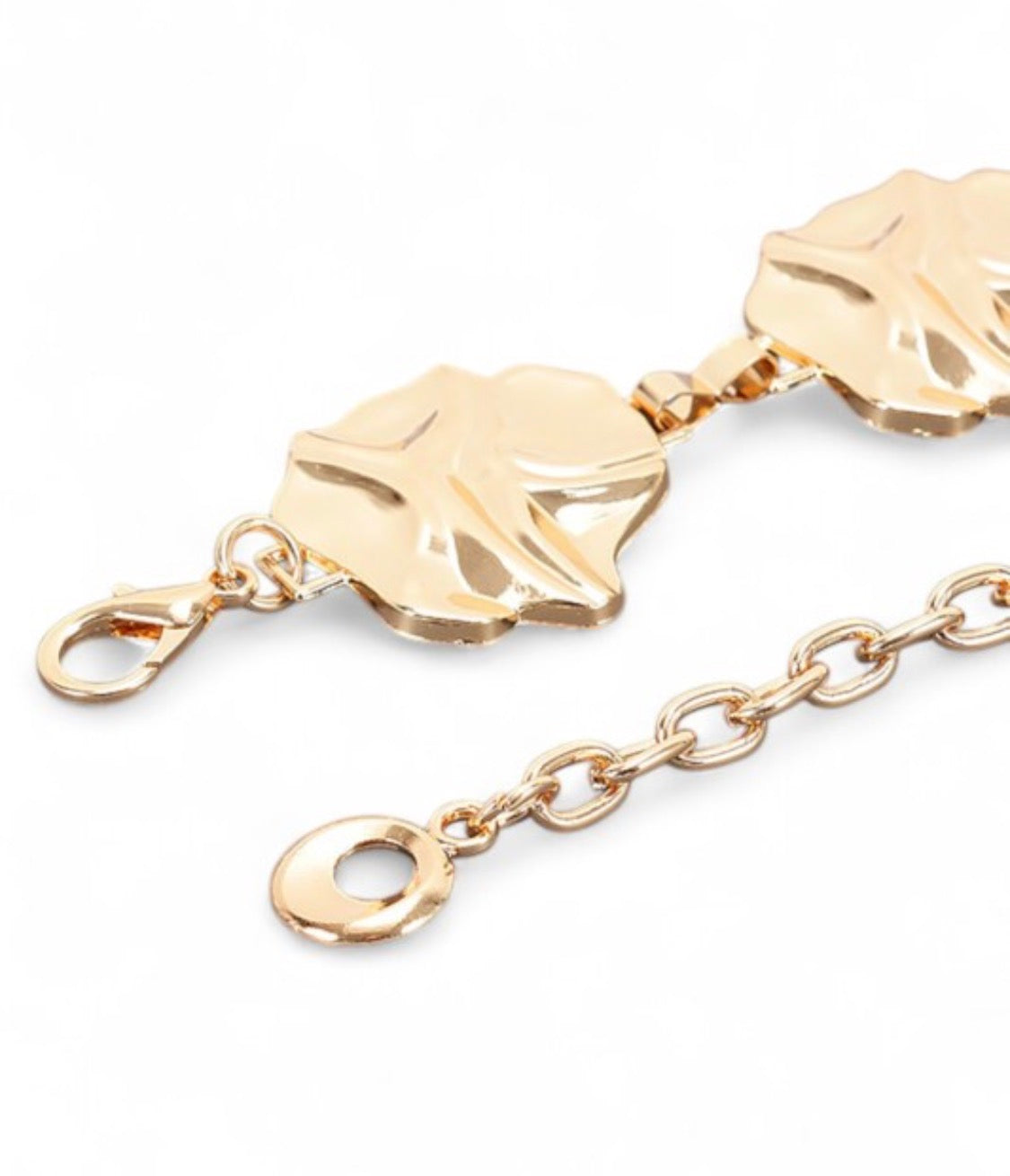 Texture Metal Link Fashion Chain Belt — Gold
