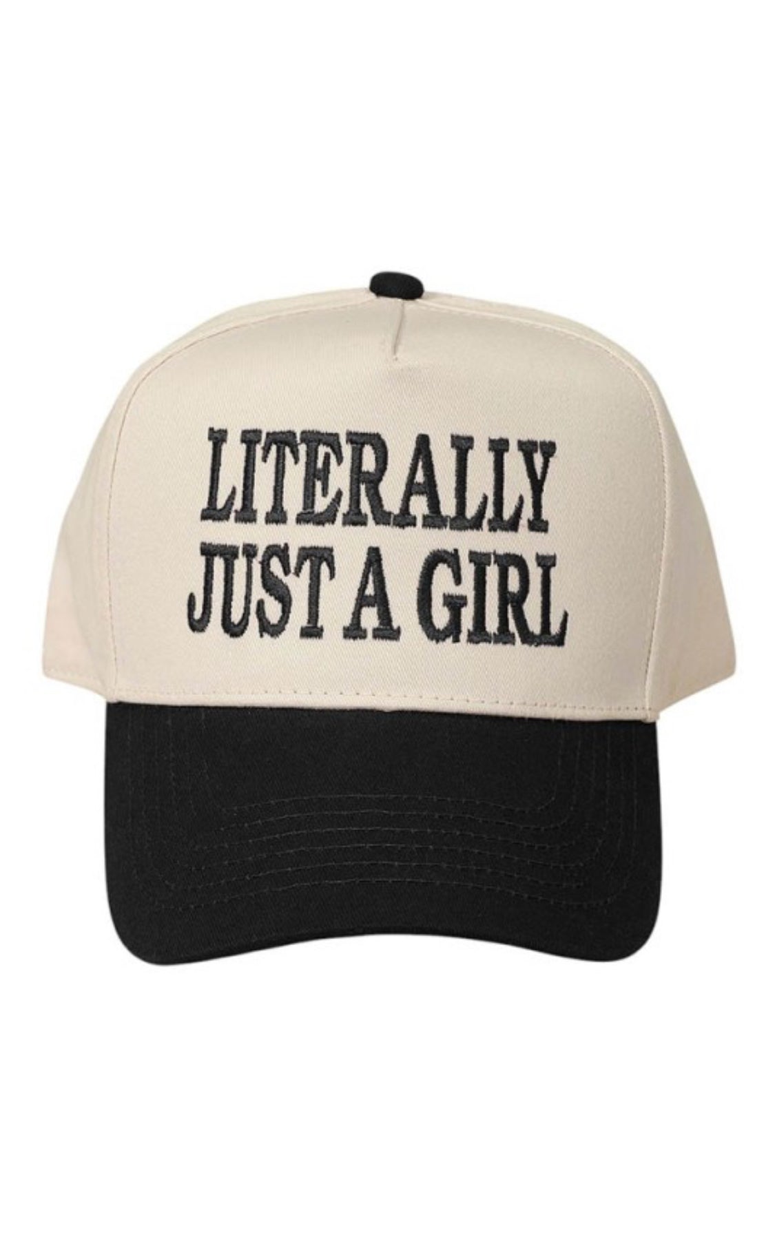 *LAST ONE GREEN* LITERALLY JUST A GIRL Embroidered Baseball Cap