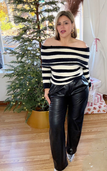 The Celeste Fuzzy Stripe Sweater