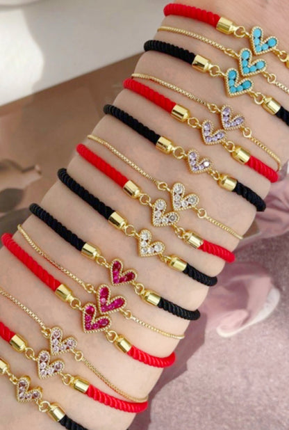 Amore Knot Heart Rope Bracelet
