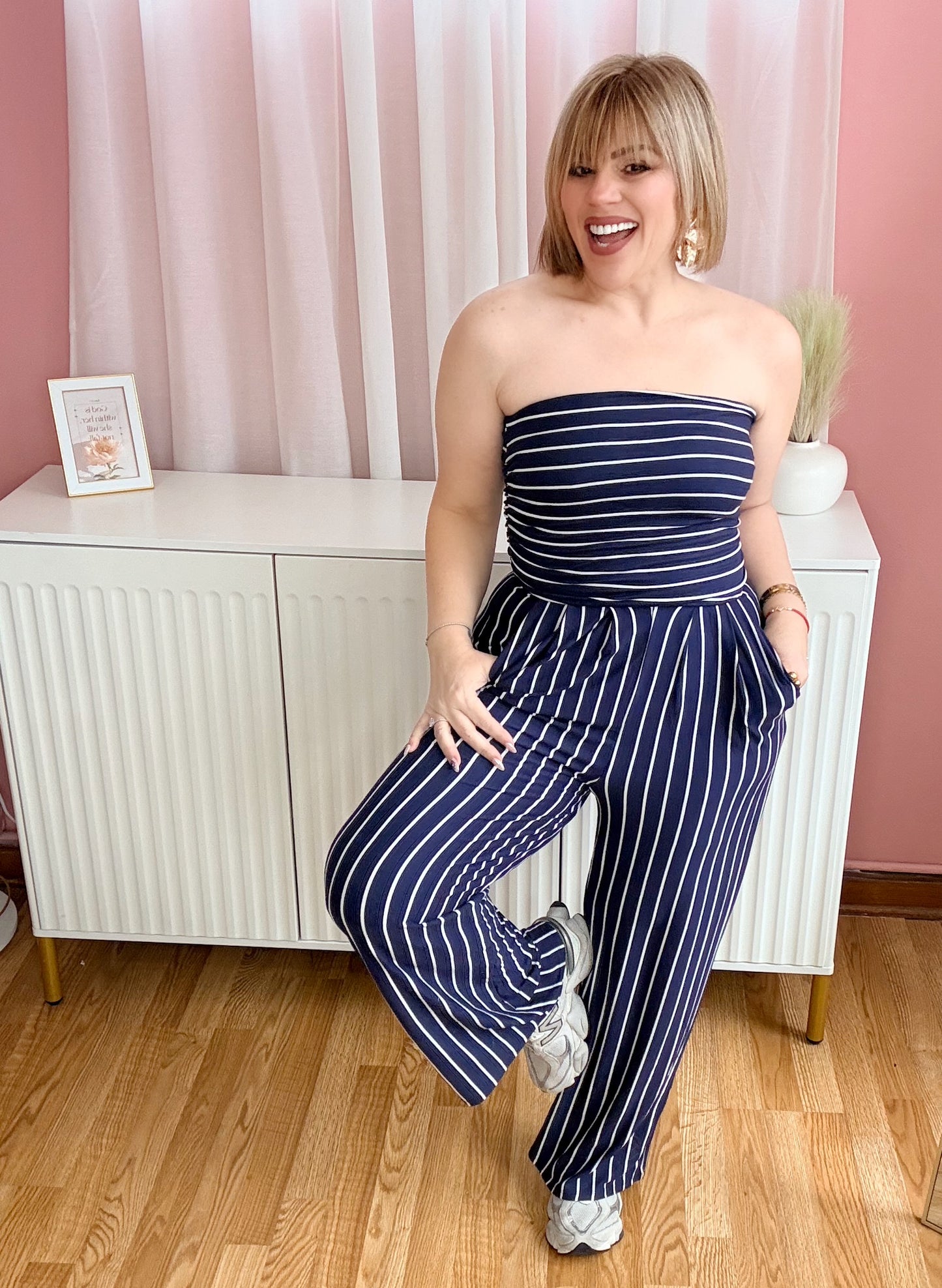 The Capri Striped Jumpsuit