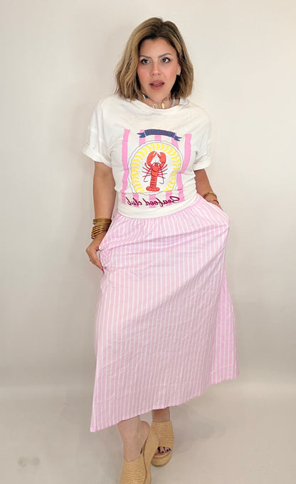 Capri Stripe Set in Pink