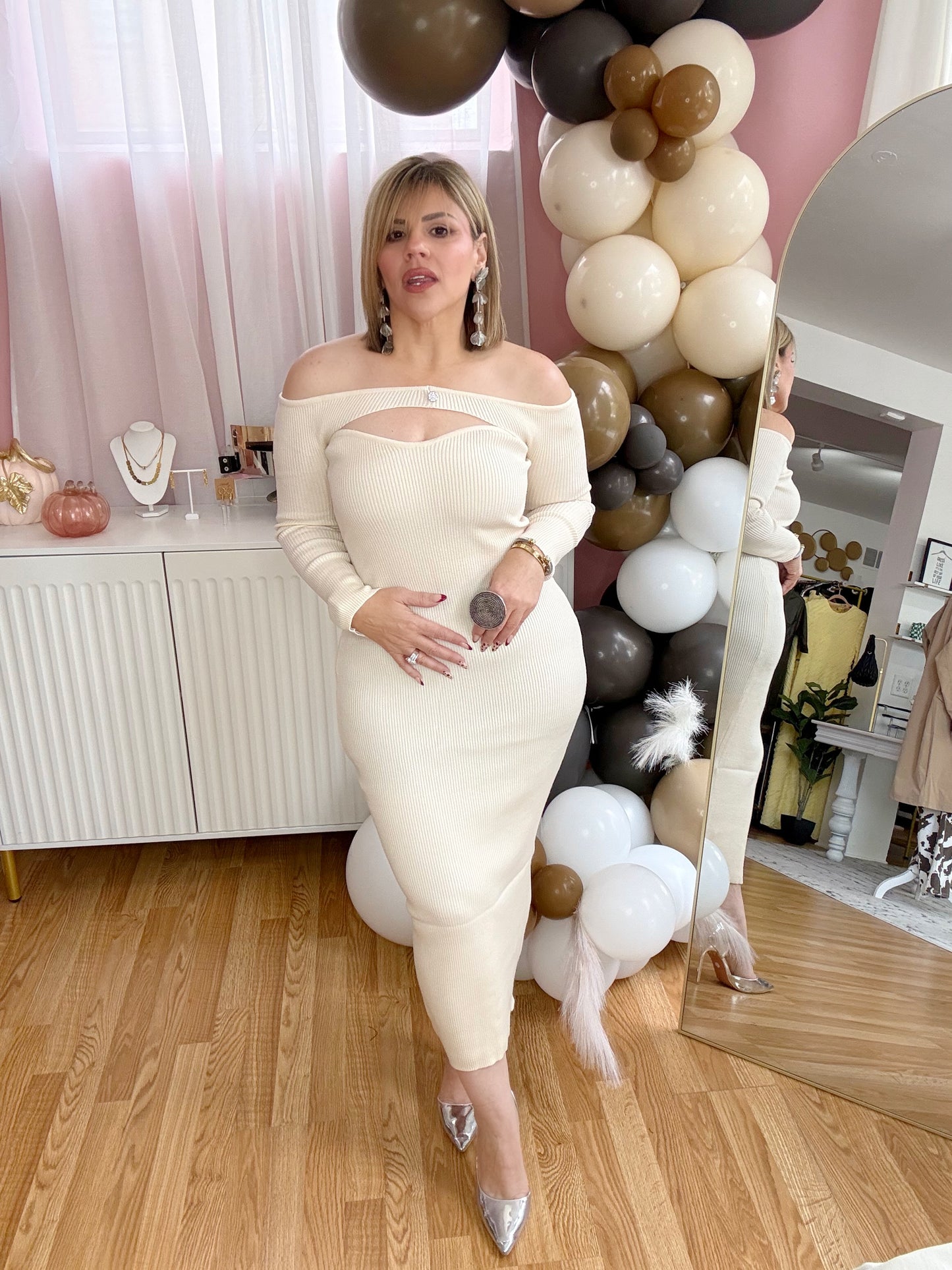 The Gianna Ribbed Knit Maxi Dress