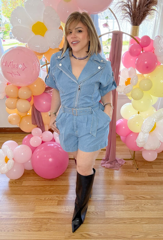 Harper Denim Romper