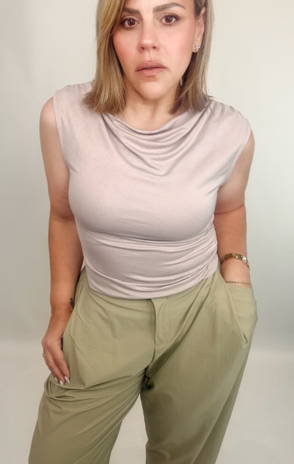 Camille Cowl Neck Top