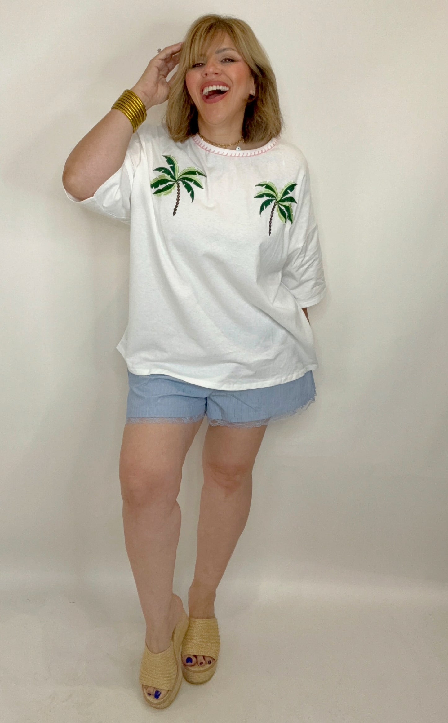 Palm Tree Oversized Graphic Tee