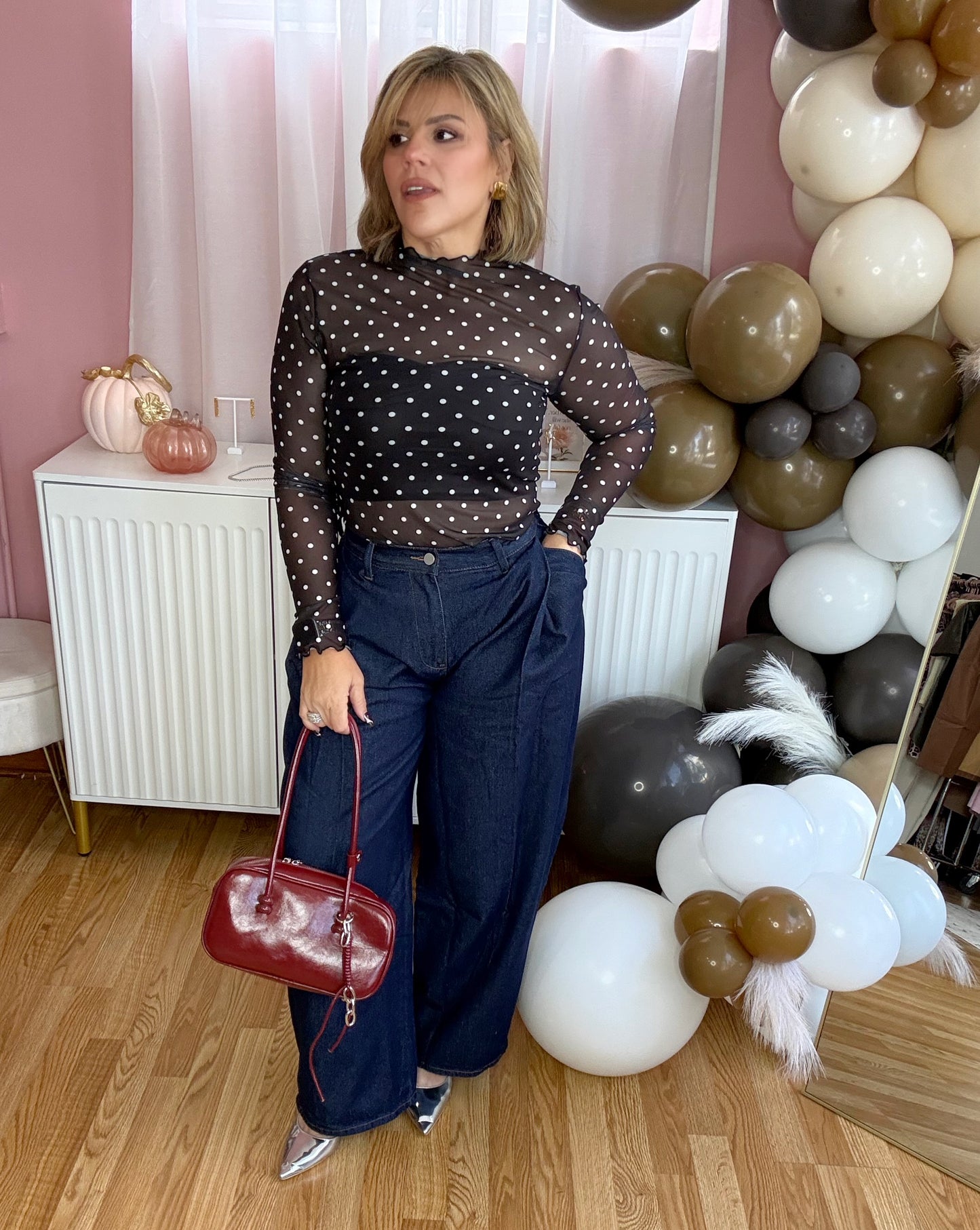 Midnight Drift Pleated Jeans