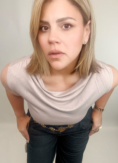 Camille Cowl Neck Top