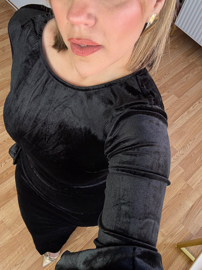 Black Velvet Mermaid Gown