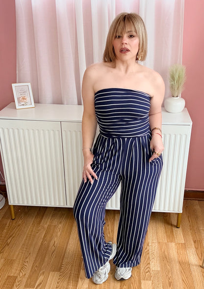 The Capri Striped Jumpsuit