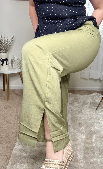 High Waist Wide Leg Pants