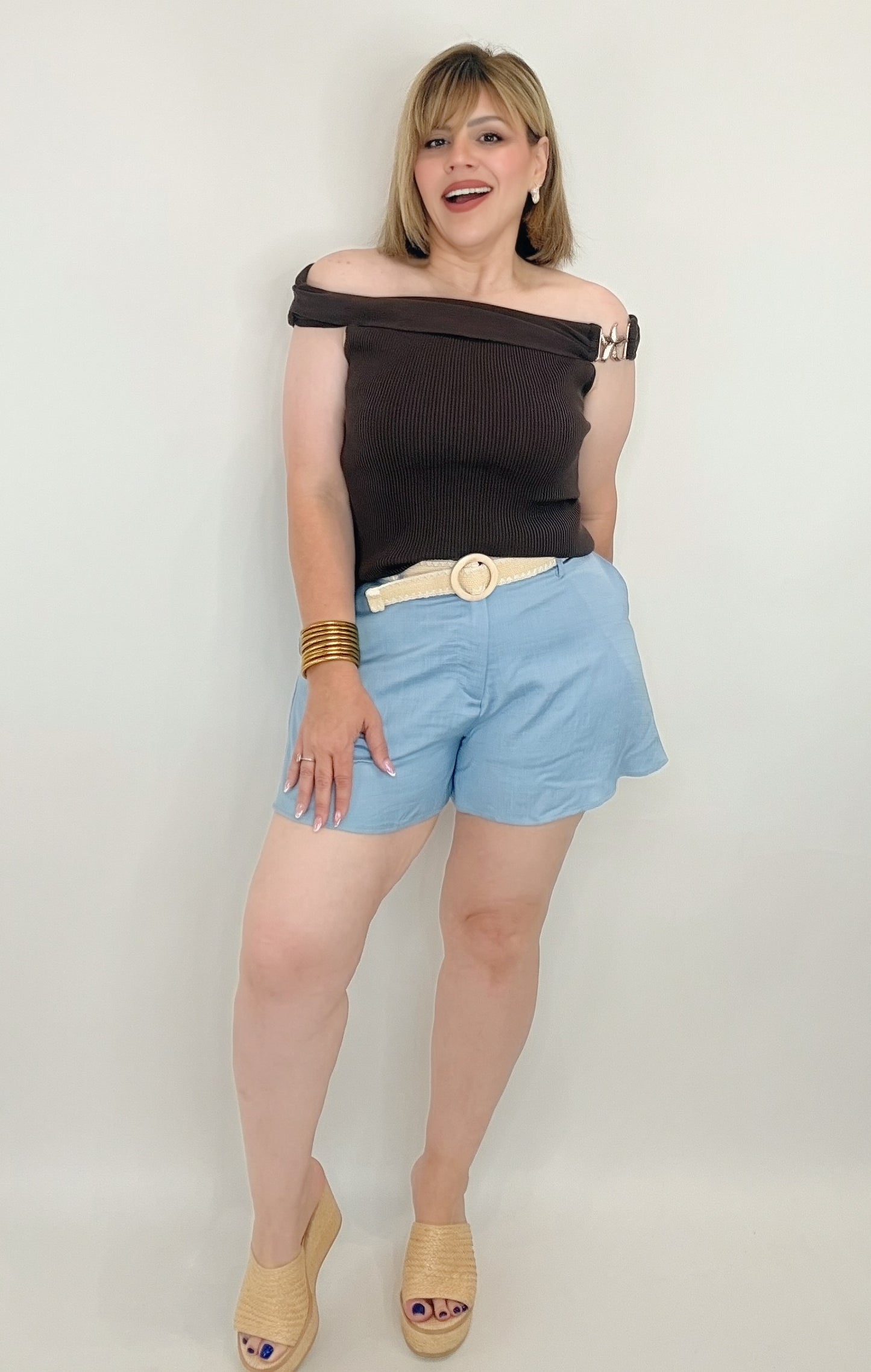 Sky Breeze Linen Shorts