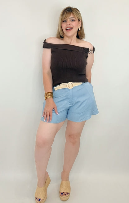 Sky Breeze Linen Shorts