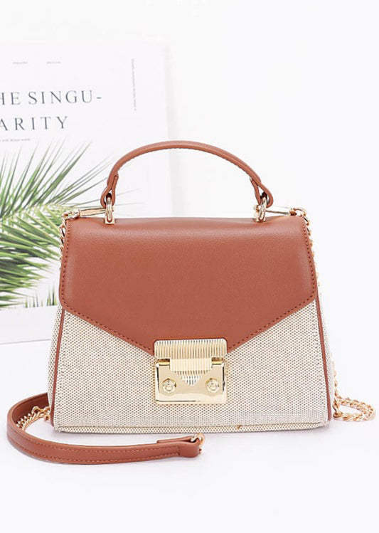 Canvas Top Handle Flatback Bag
