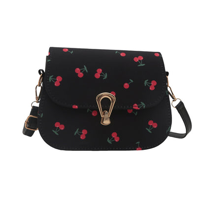 Cherry Print Western-Style Handbag