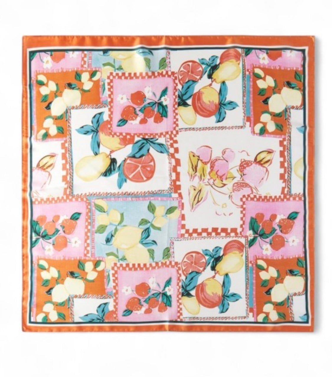 Citrus Garden Satin Scarf