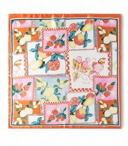Citrus Garden Satin Scarf
