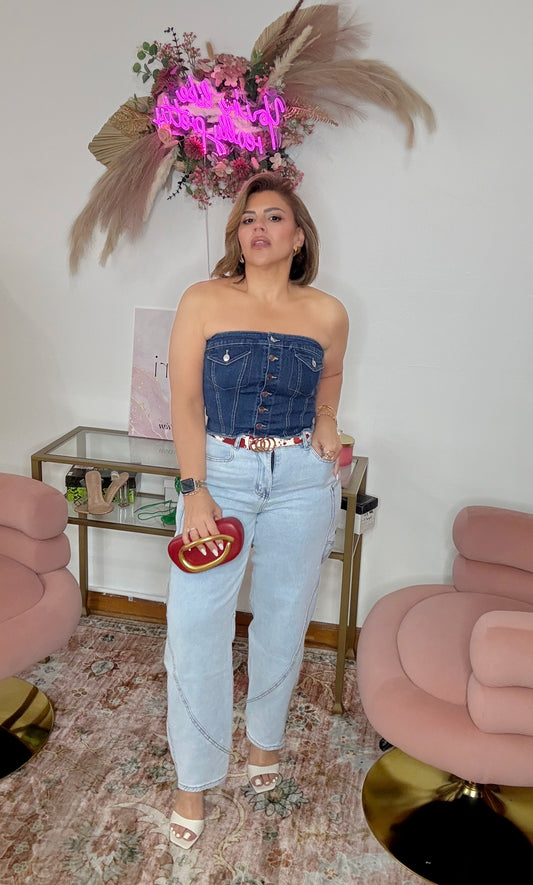 Light Wash High-Rise Barrel Jeans