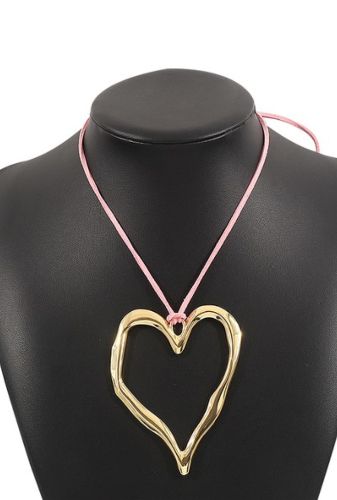 Pink & Gold Heart Necklace