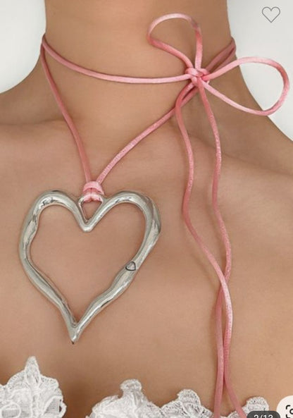 Pink & Gold Heart Necklace