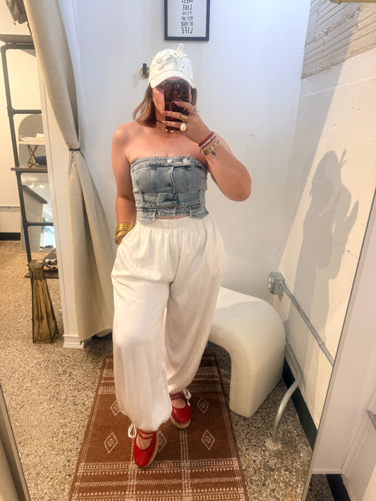 Sloane Denim Bustier