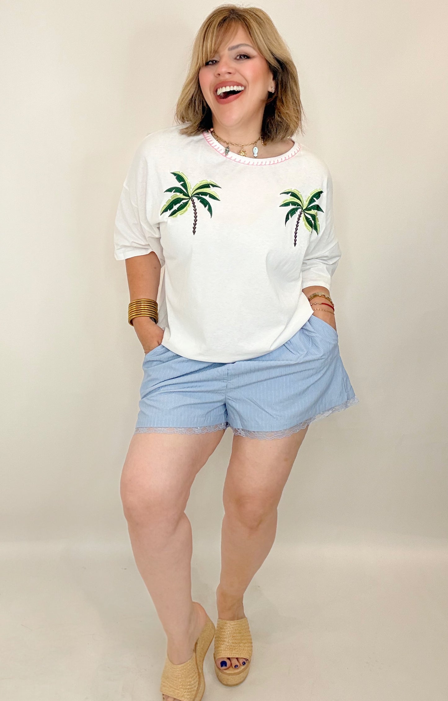 Palm Tree Oversized Graphic Tee
