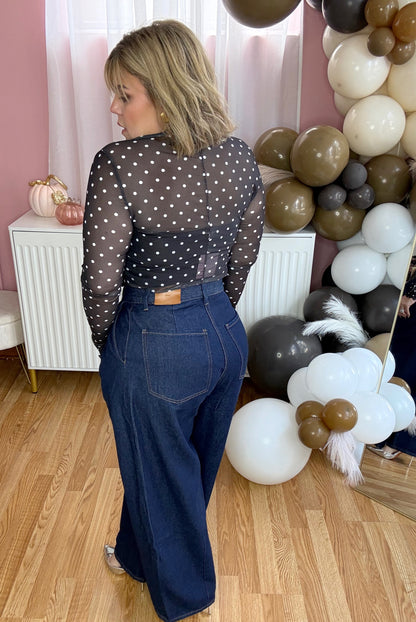 Midnight Drift Pleated Jeans