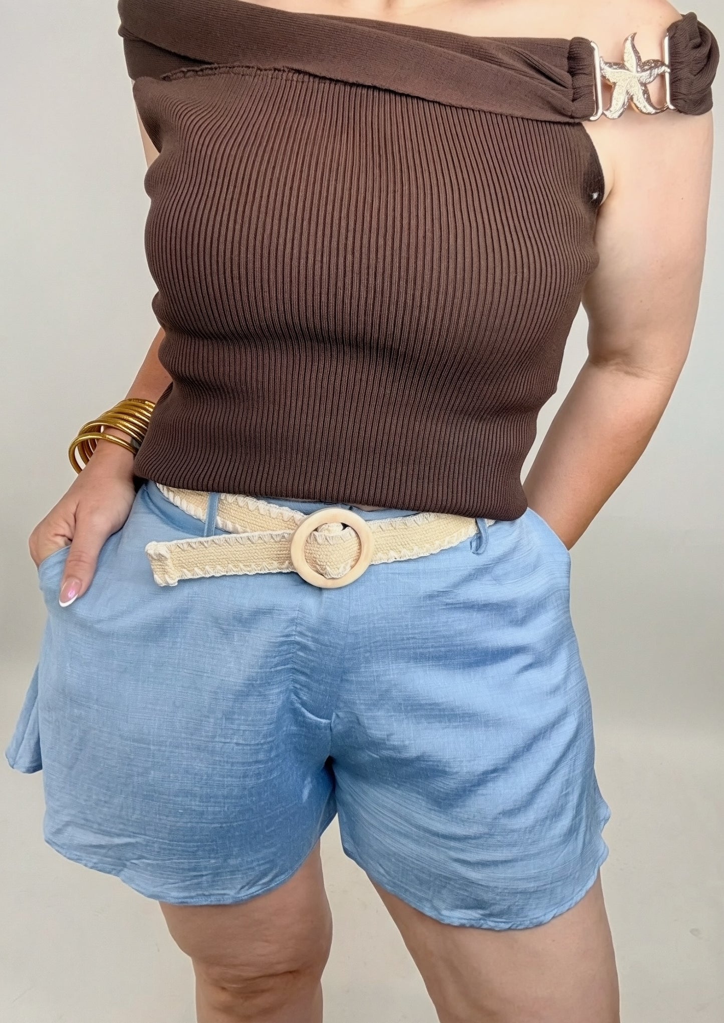 Sky Breeze Linen Shorts