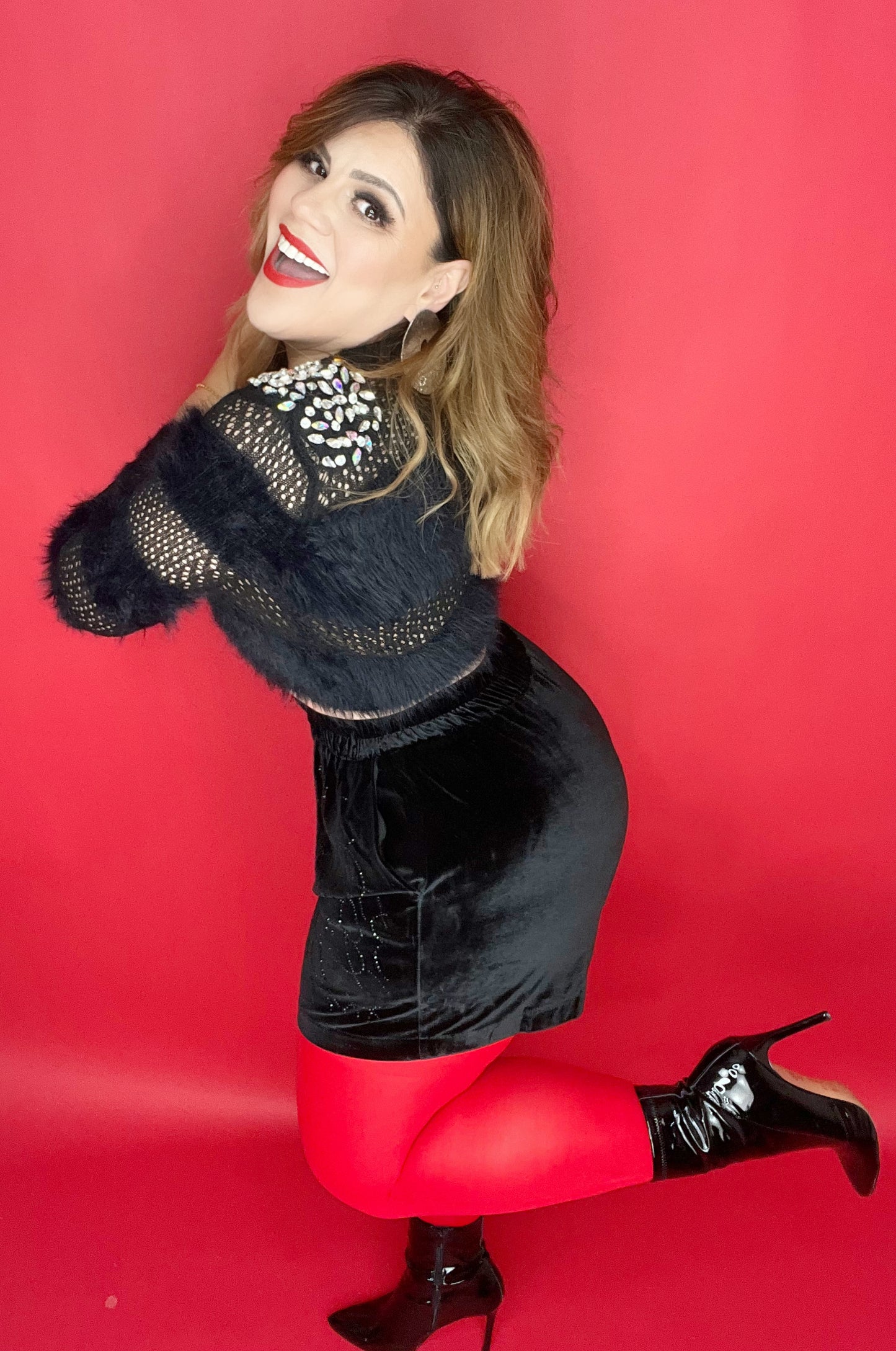 Velvet Shorts In Black