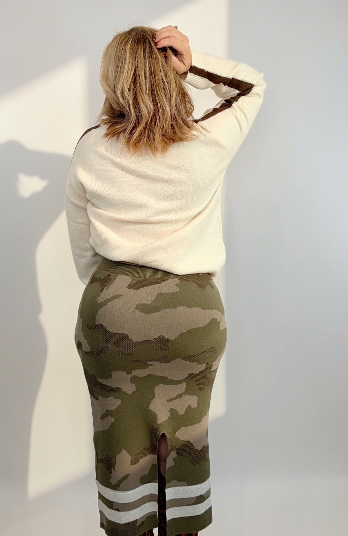 Romi Camo Midi Skirt