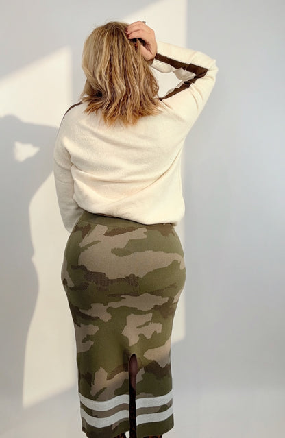 Romi Camo Midi Skirt