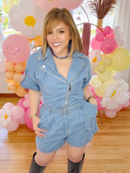 Harper Denim Romper