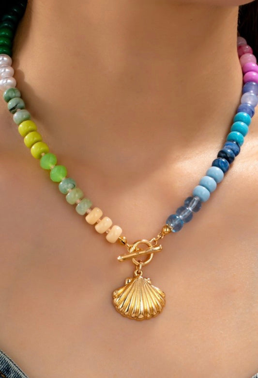Ocean Muse Beaded Shell Necklace