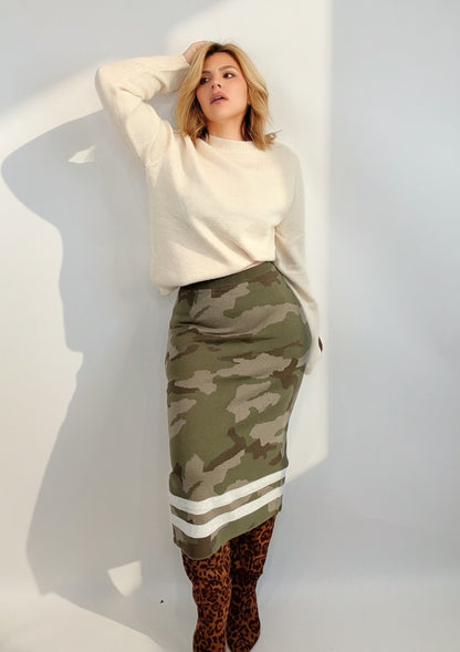 Romi Camo Midi Skirt