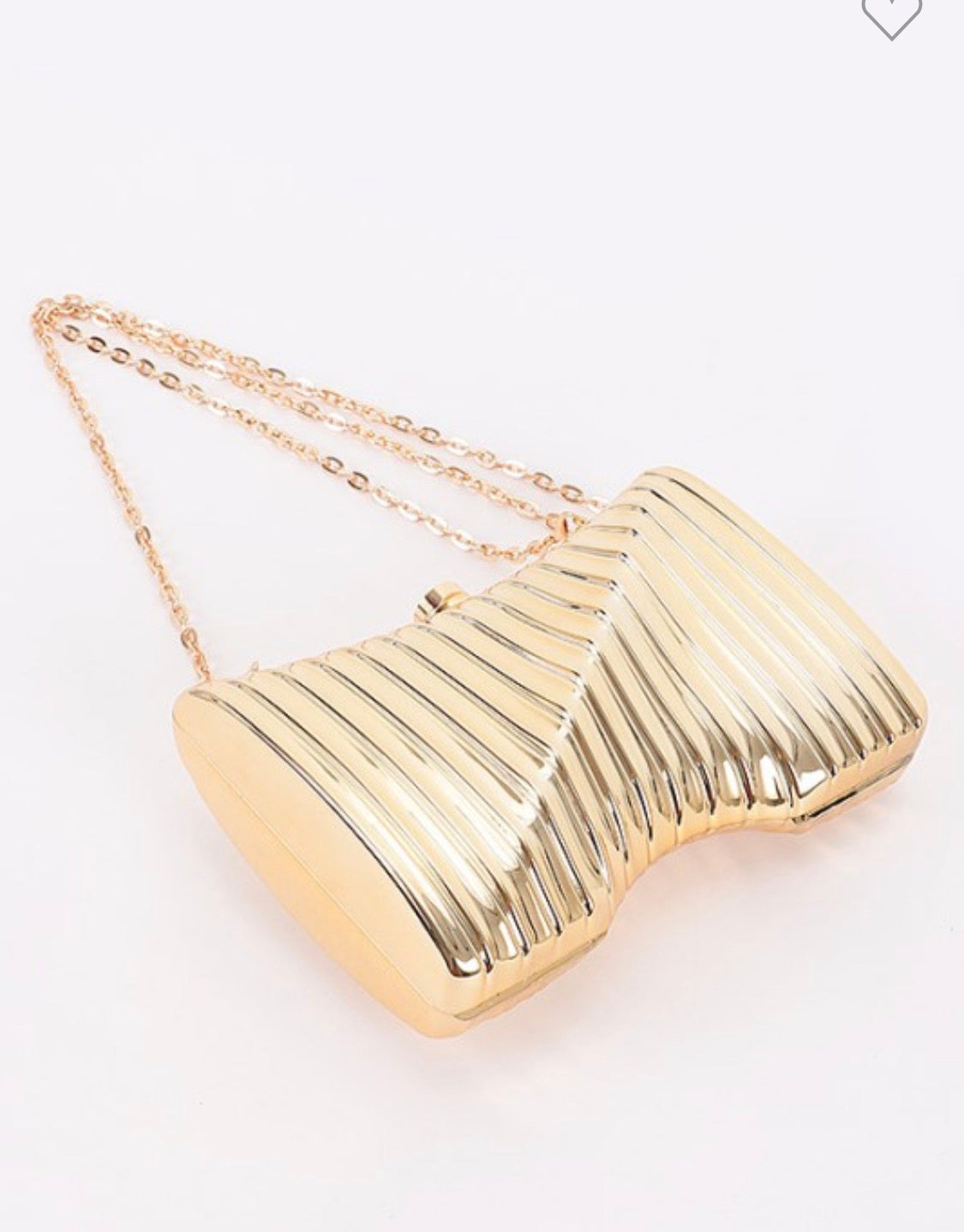 Gold Acrylic Clutch with Chain