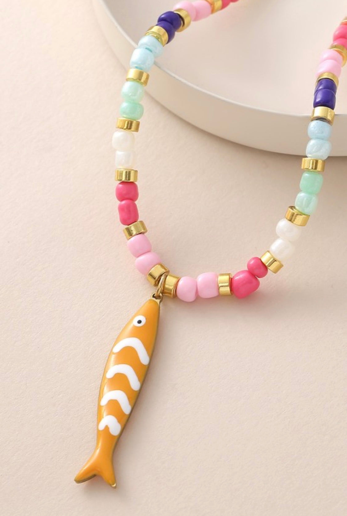 Coastal Fish Charm Necklace