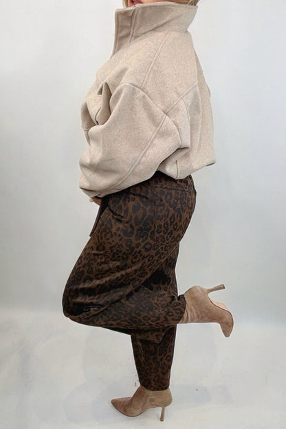 Veda Leopard Barrel Pants