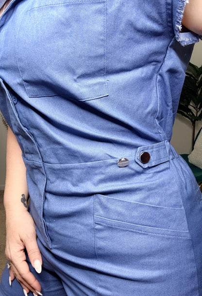 SOFIA DENIM ROMPER